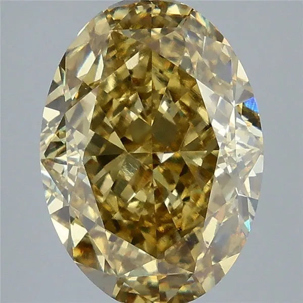 6.08ct Oval Lab Grown Diamond (Colour Fancy Intense Yellow, Clarity VS2, IGI Certified)