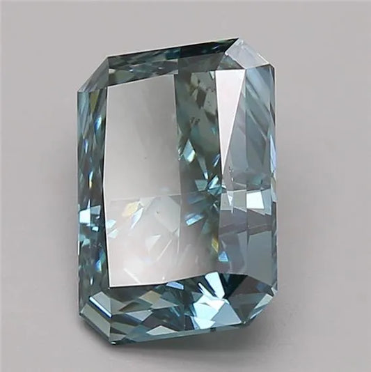 3.65ct Radiant Lab Grown Diamond (Colour Fancy Vivid Green, Clarity VS2, Cut VG, IGI Certified)