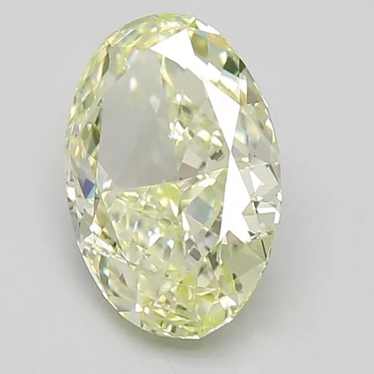2.17ct Oval Lab Grown Diamond (Colour Fancy Light Greenish Yellow, Clarity VVS2, Cut GD, IGI Certified)
