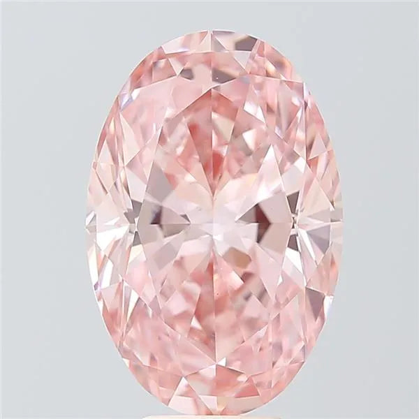 7.01ct Oval Lab Grown Diamond (Colour Fancy Vivid Pink, Clarity VS1, IGI Certified)