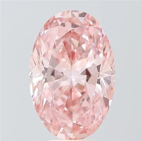 7.01ct Oval Lab Grown Diamond (Colour Fancy Vivid Pink, Clarity VS1, IGI Certified)