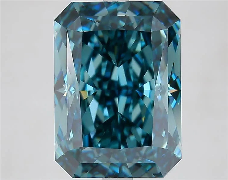 7.12ct Radiant Lab Grown Diamond (Colour Fancy Vivid Blue, Clarity VVS2, IGI Certified)