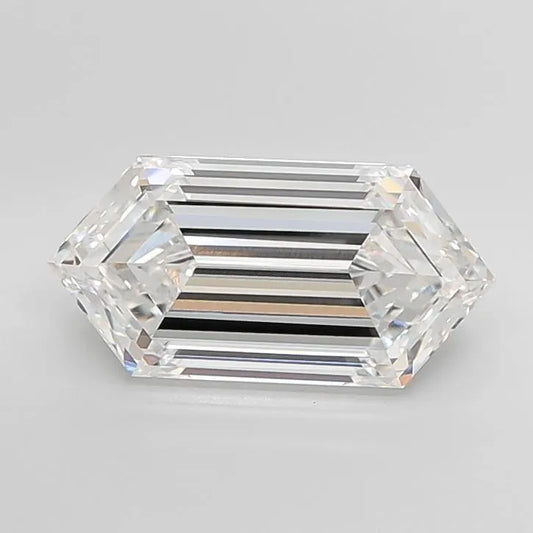 7.41ct Hexagonal Lab Grown Diamond (Colour F, Clarity VVS1, IGI Certified)