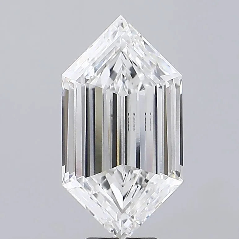 7.76ct Hexagonal Lab Grown Diamond (Colour F, Clarity VS2, IGI Certified)
