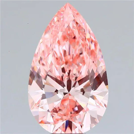 8.13ct Pear Lab Grown Diamond (Colour Fancy Vivid Pink, Clarity VVS2, IGI Certified)