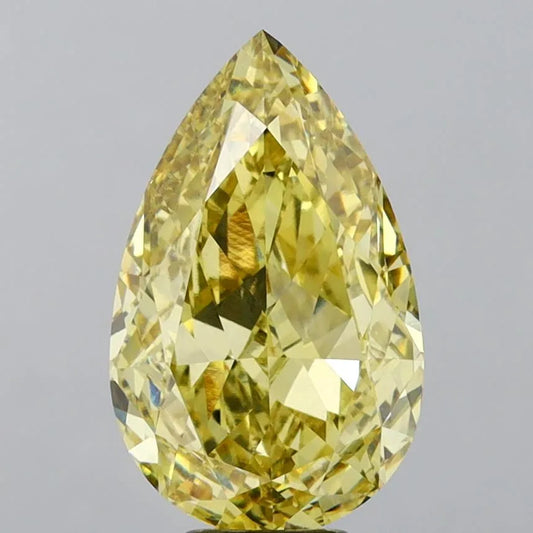 8.21ct Pear Lab Grown Diamond (Colour Fancy Intense Yellow, Clarity VVS2, IGI Certified)