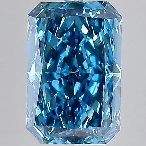 9.01ct Radiant Lab Grown Diamond (Colour Fancy Vivid Blue, Clarity VS2, IGI Certified)