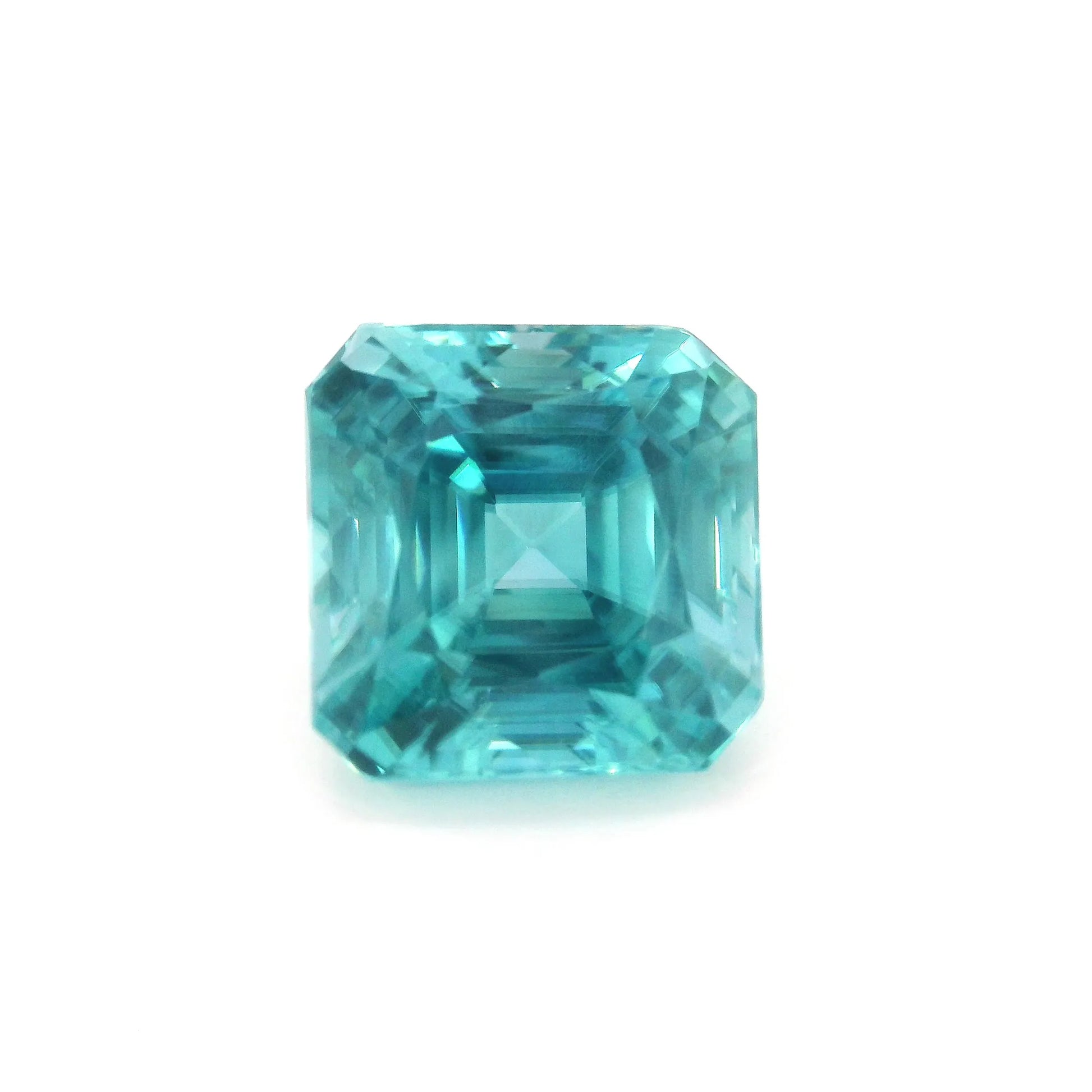 9.04ct Octagonal Natural Zircon (Colour Green, Clarity Eye Clean, Cut Faceted)