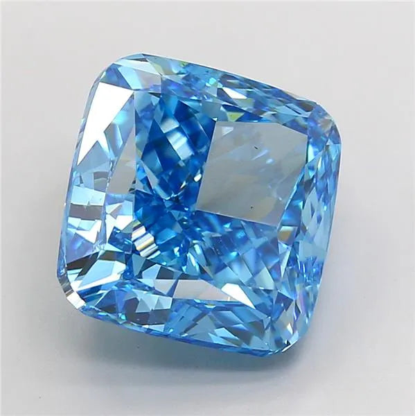 9.58ct Cushion modified Lab Grown Diamond (Colour Fancy Vivid Blue, Clarity VS1, IGI Certified)
