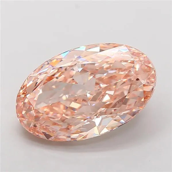 9.98ct Oval Lab Grown Diamond (Colour Brown, Clarity VS2, IGI Certified)