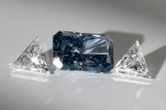 2.51ct Lab Grown Blue Radiant VS1