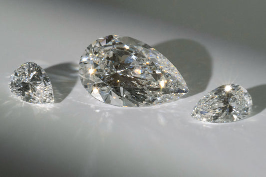 5ct Pear with 1ct pear Side Stones Lab Grown Diamonds