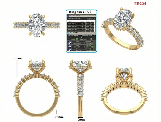 Custom Ring Order - Stephanie Oval