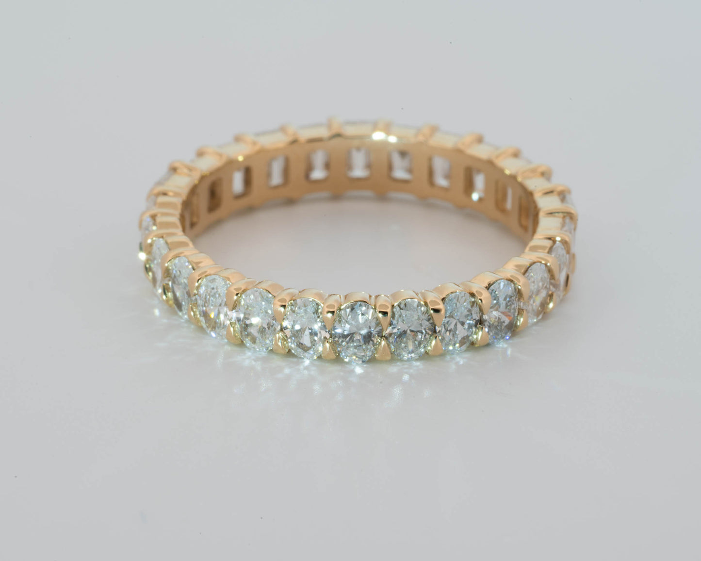 Half Emerald Half Oval Cut 3ctw Lab Grown Diamond Eternity Band