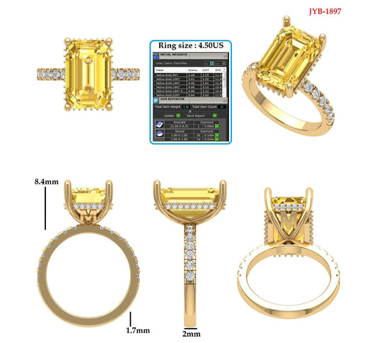 Custom Ring Order - Shannon yellow diamond