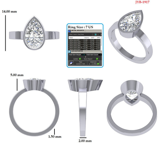 Custom Ring Order - Joyce pear