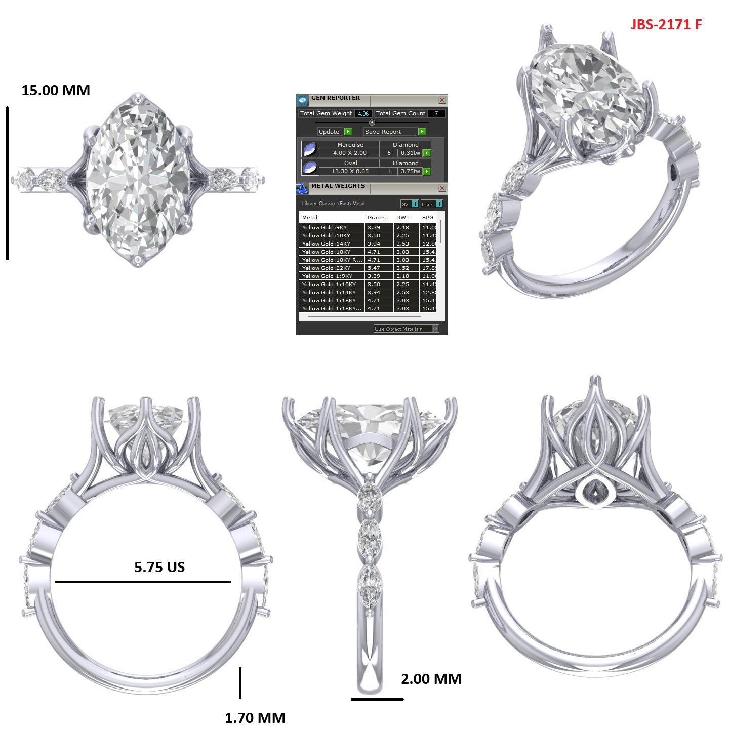 Custom Ring Order - Justin Oval