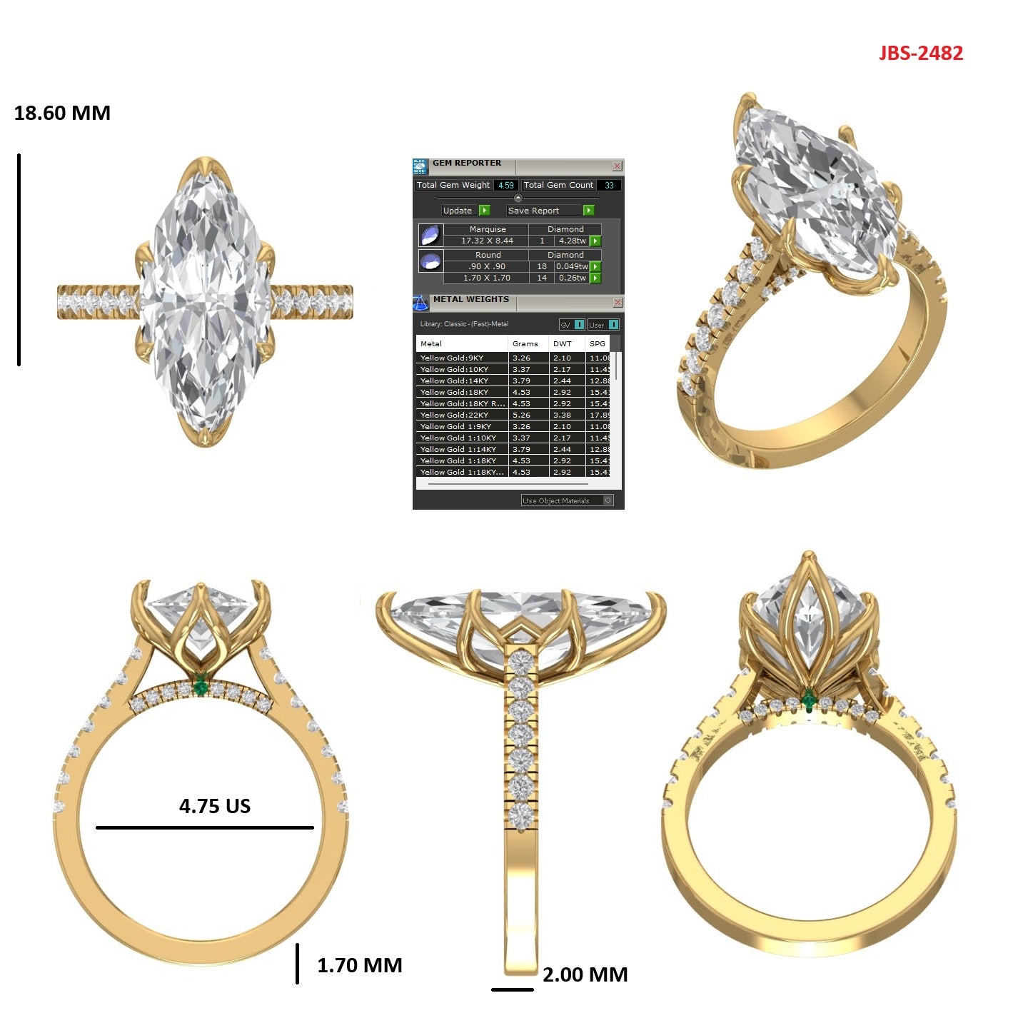 Custom Ring Order - Garrett Marquise