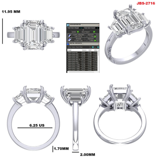 Custom Ring Order - Joanne Emerald