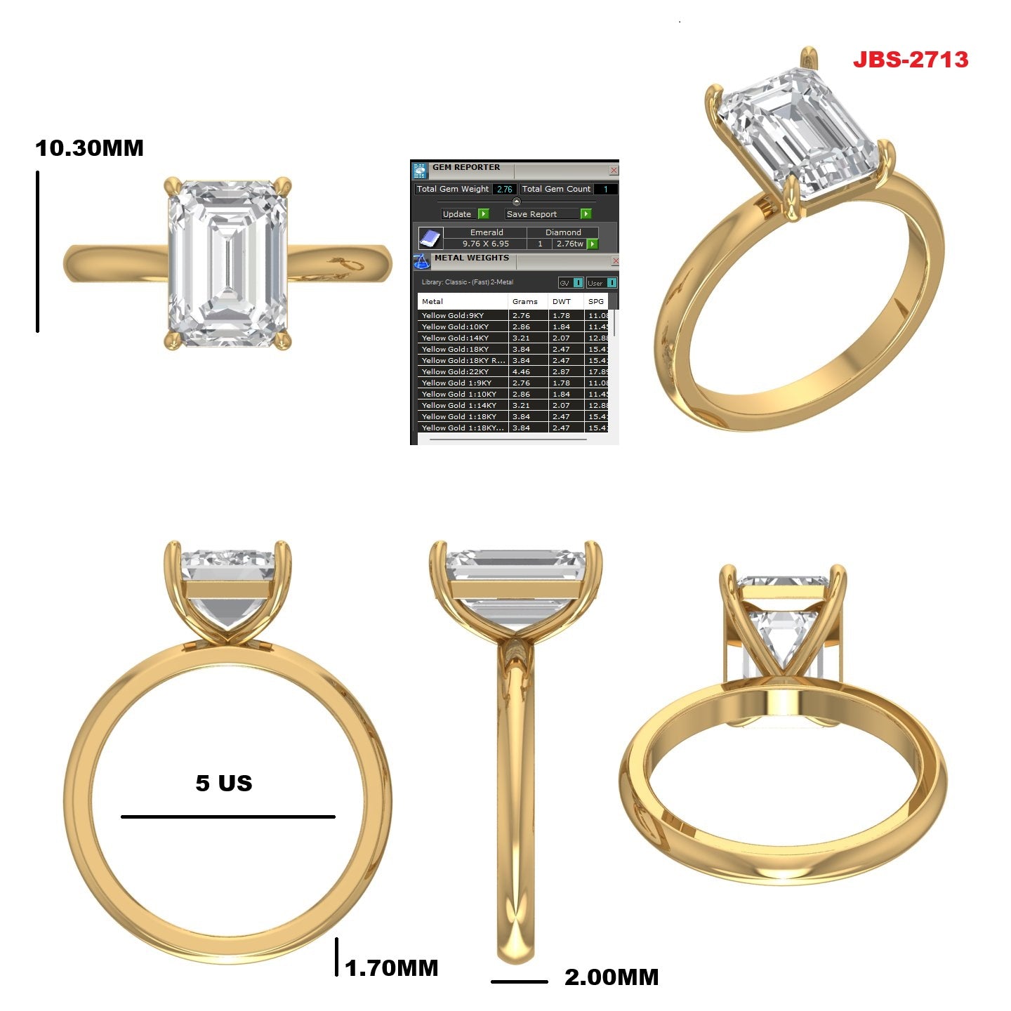 Custom Ring Order - Anthony Emerald