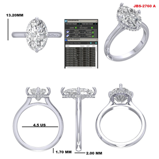 Custom Ring Order - Breanna oval