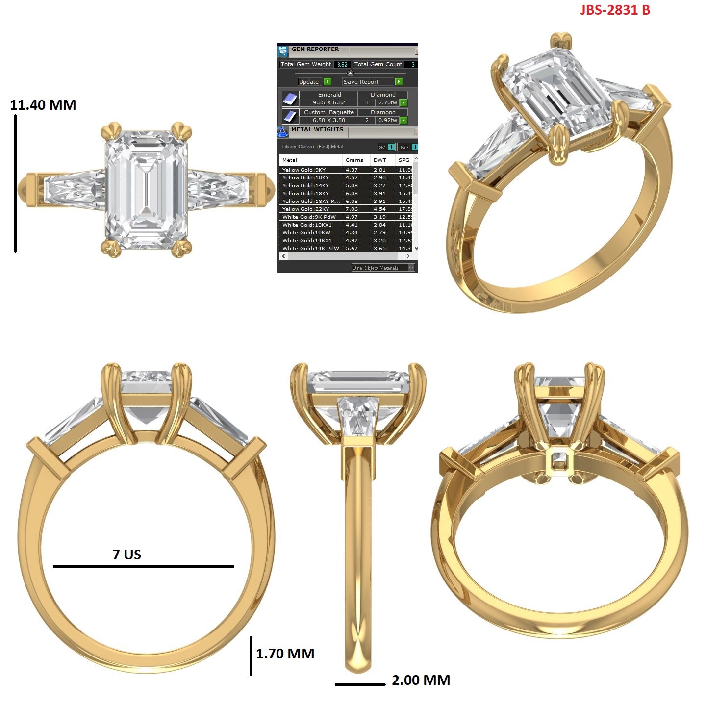 Custom Ring Order - Kali reset and band