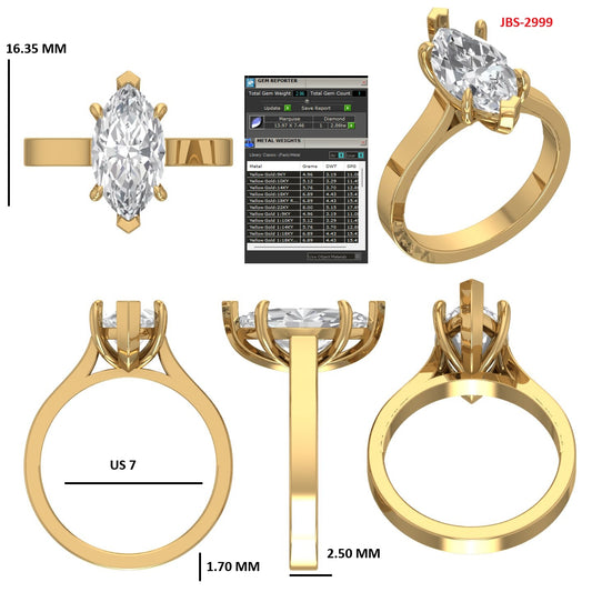 Custom Ring Order - Logan Marquise