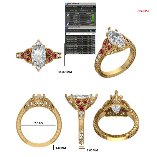 Custom Ring Order - Olivia Ruby ring