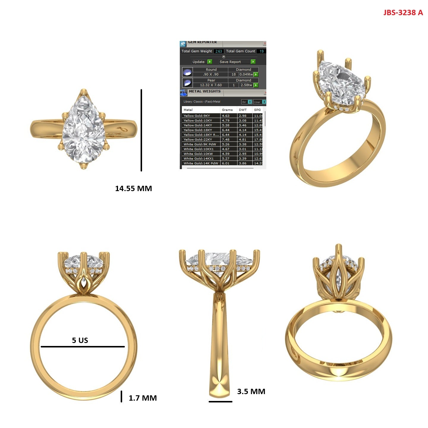 Custom Ring Order - David Pear