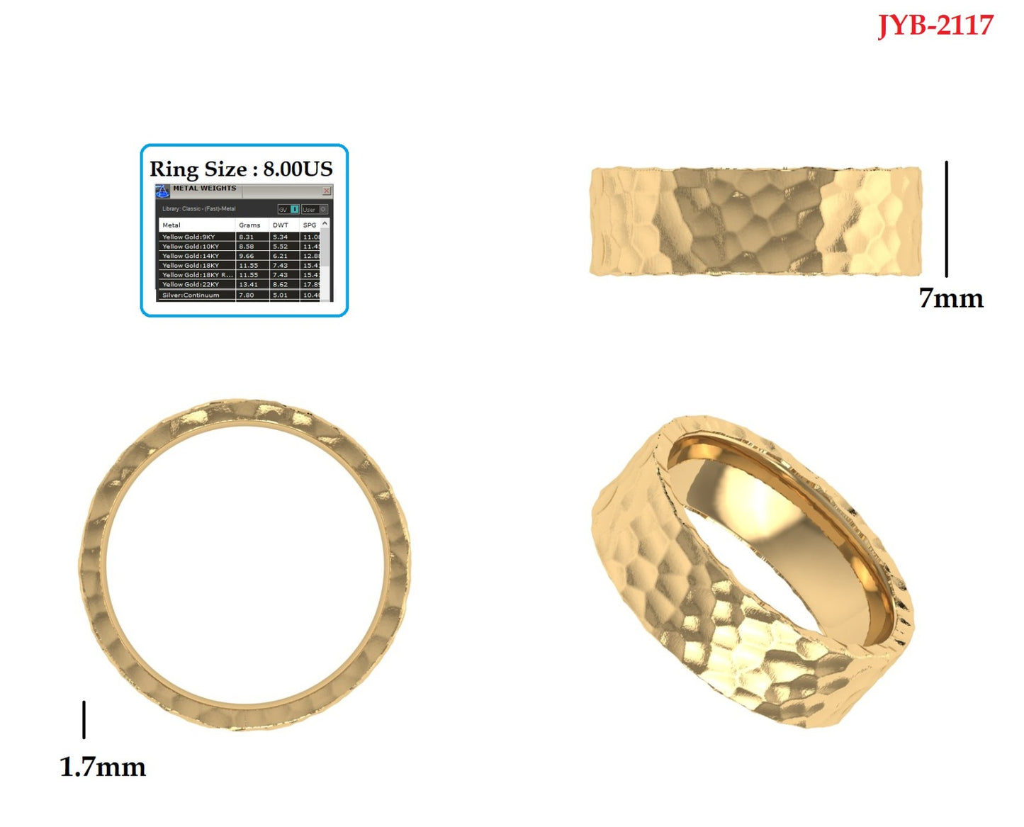 Custom Ring Order - Carlene Men’s wedding band