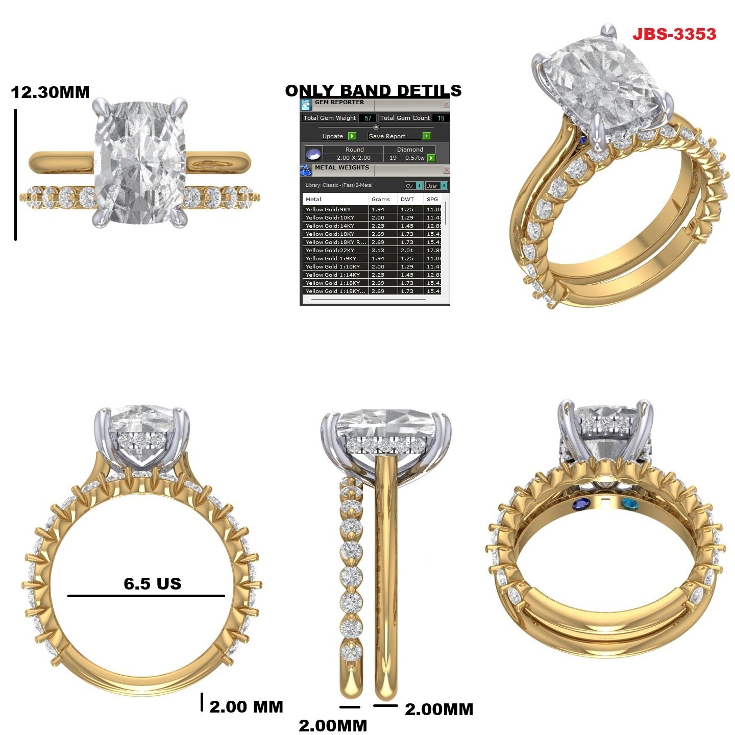 Custom Ring Order - Kimberly band