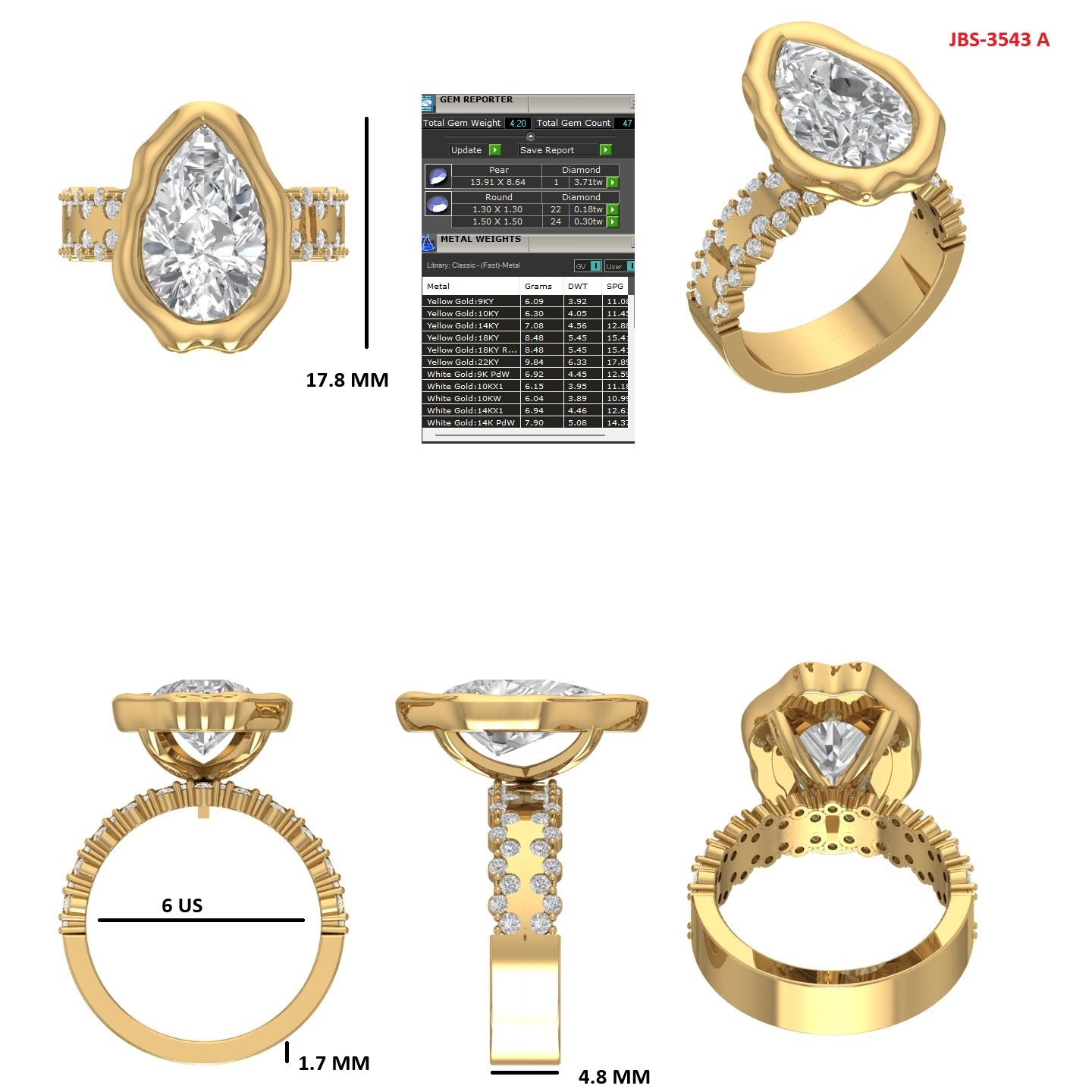 Custom Ring Order -Ana Pear