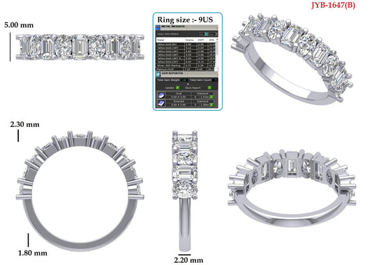 Custom Ring Order - Beth half eternity band