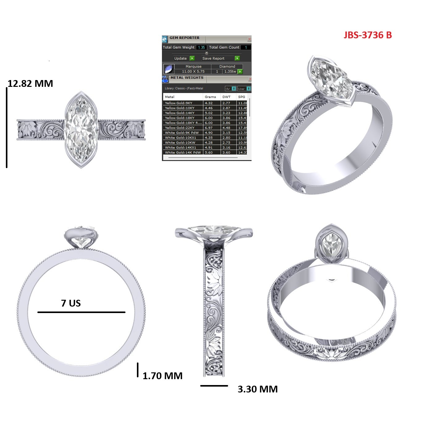 Custom Ring Order - Tristan