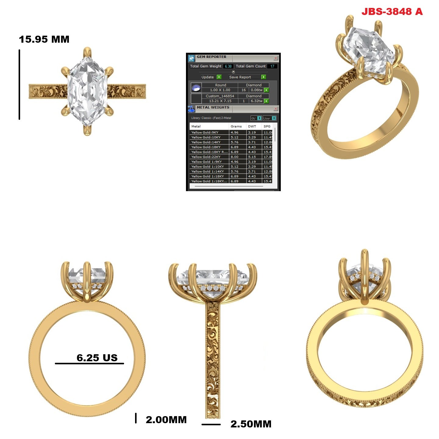 Custom Ring Order - Sean Dutch Marquise reset