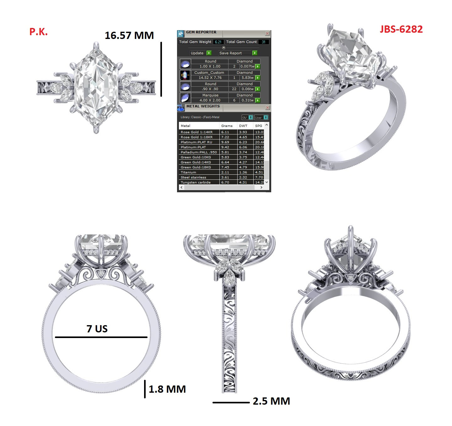 Custom Ring Order Chris Clark
