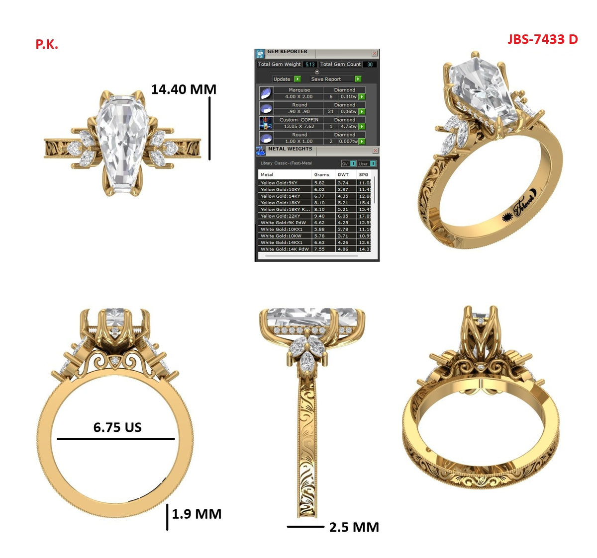 Custom Ring Order Aidan Burnside