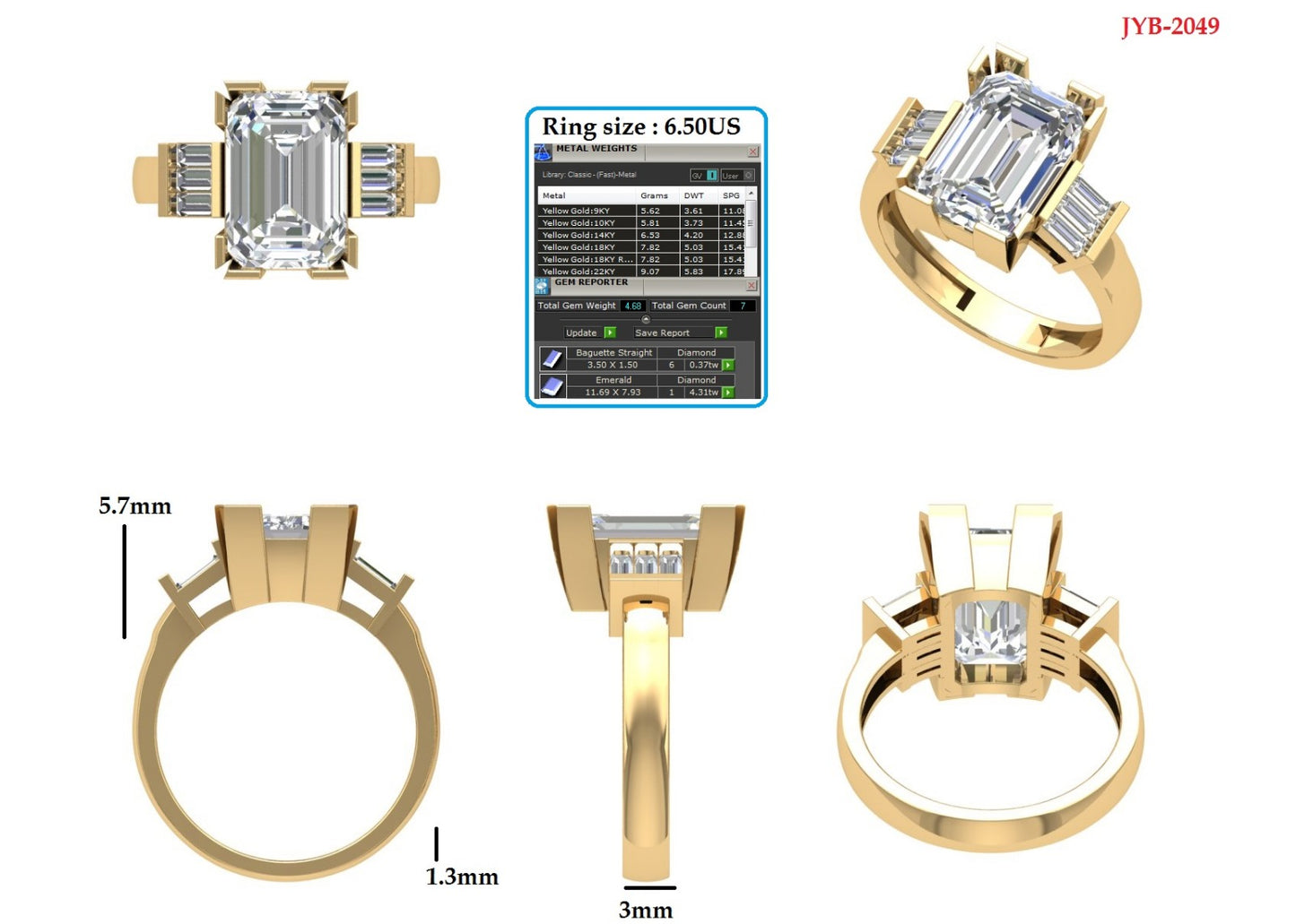 Custom Ring Order - Carlene