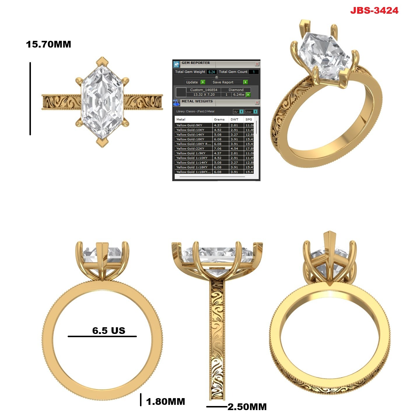 Custom Ring Order -  nick R Dutch marquise
