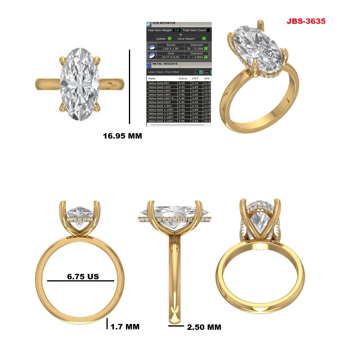 Custom Ring Order - Daniel Oval