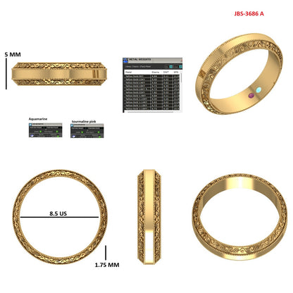 Custom Ring Order - Hannah Men’s and Womens band