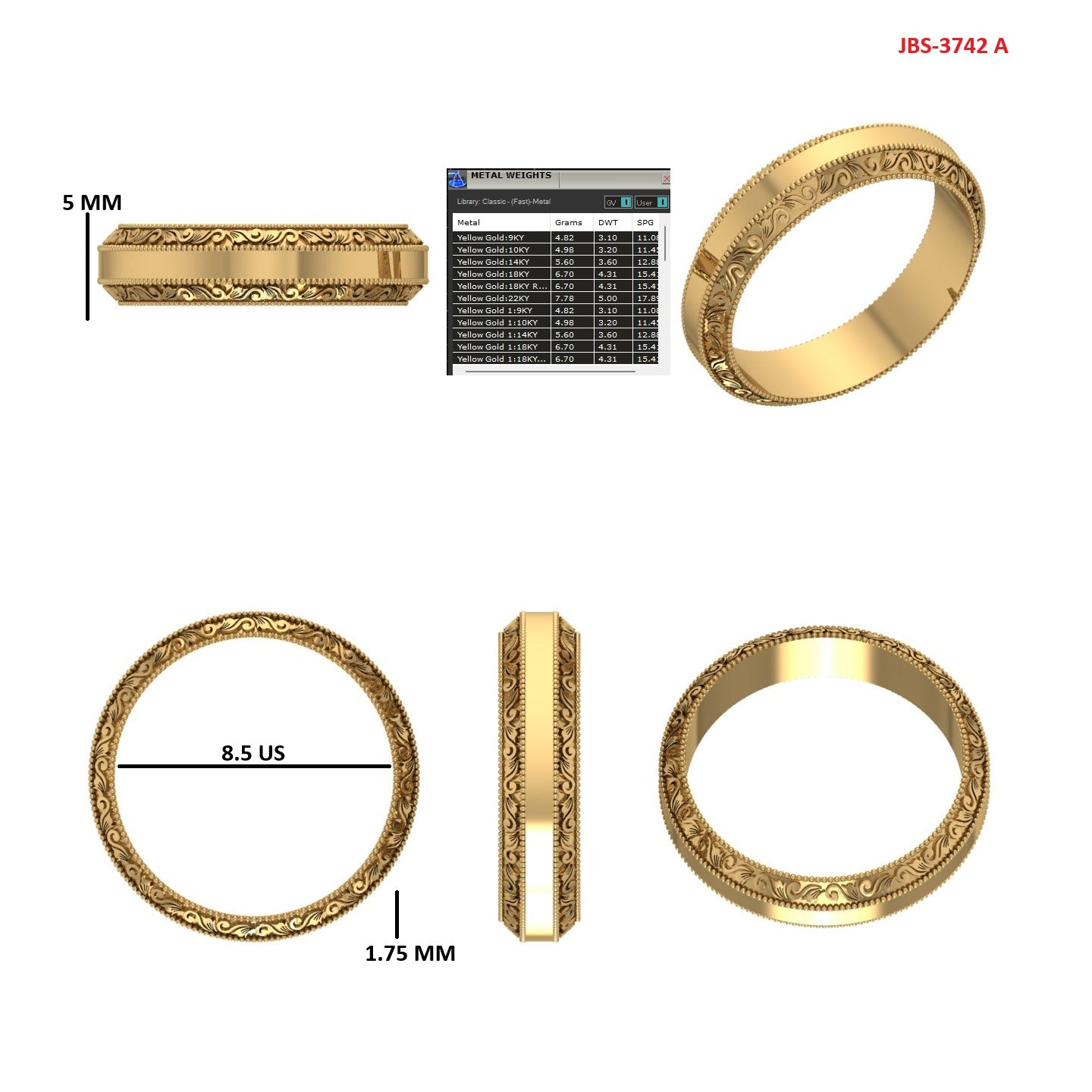 Custom Ring Order -Arianna three rings