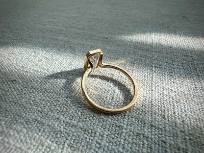 The Juni - 3ct Emerald Cut Lab Grown Diamond Bezel Set Ring