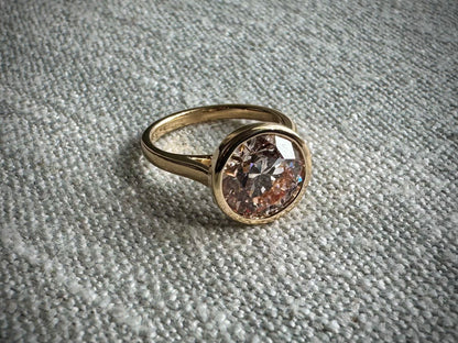 The Chloe - 3ct Lab Grown Diamond Bezel-Set Solitaire Ring