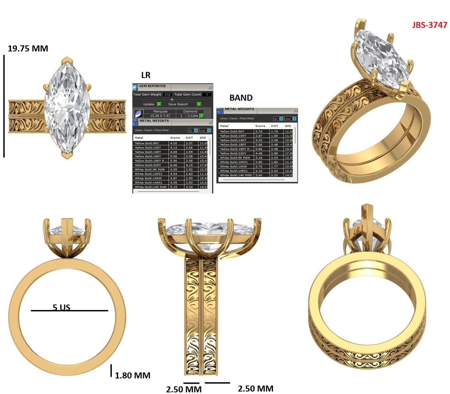 Custom Ring Order - Rebecca wedding band