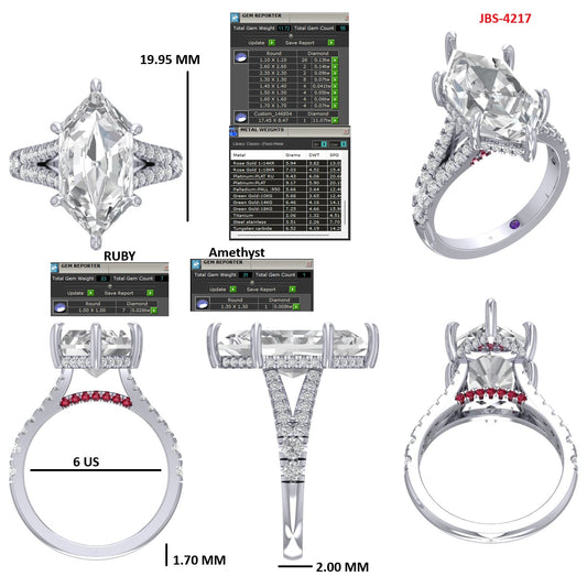 Custom Ring Order - Lynn Dutch Marquise