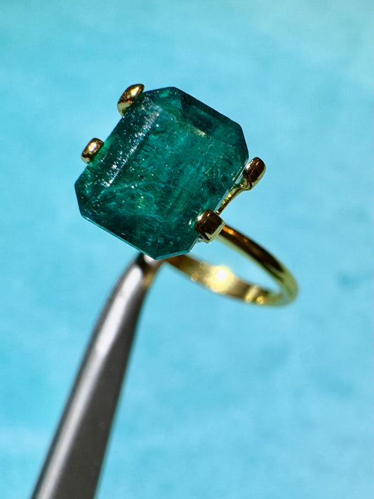 2.87ct Emerald Cut Natural Green Emerald