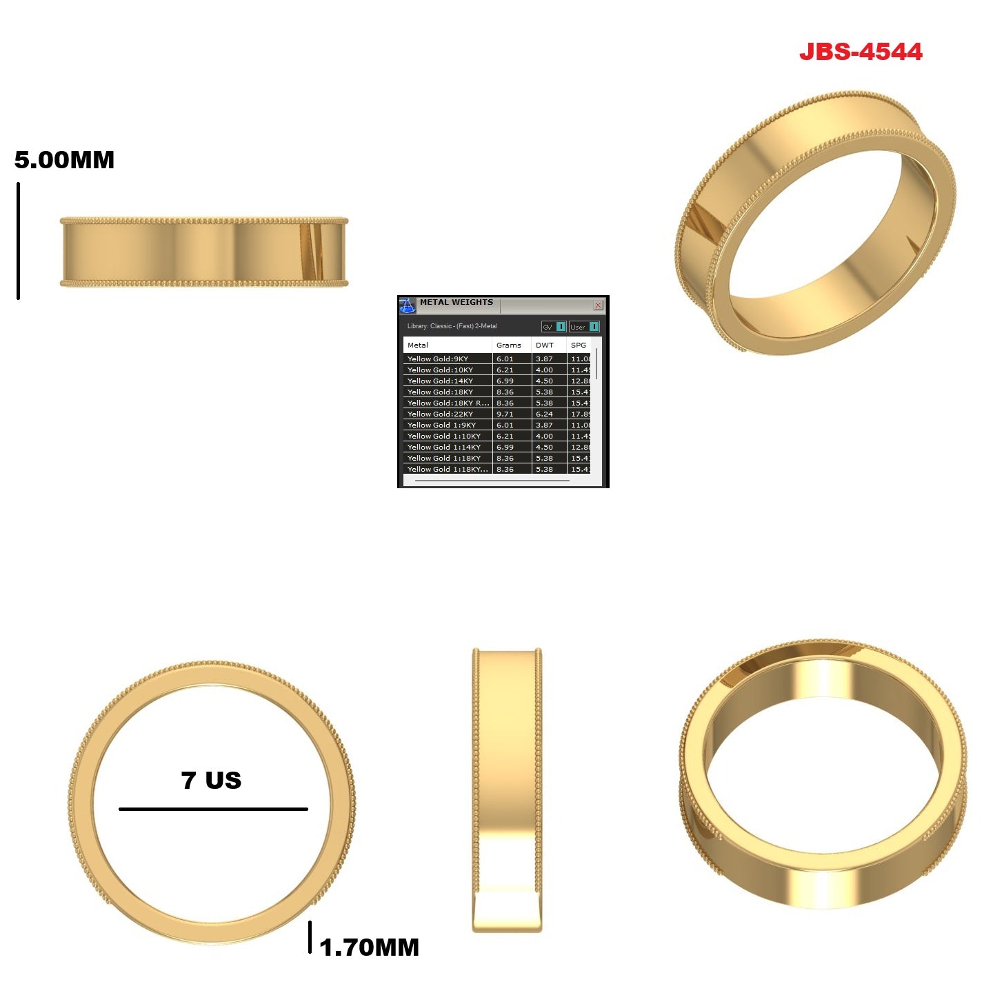 Custom Ring Order - Jonathon Men’s band