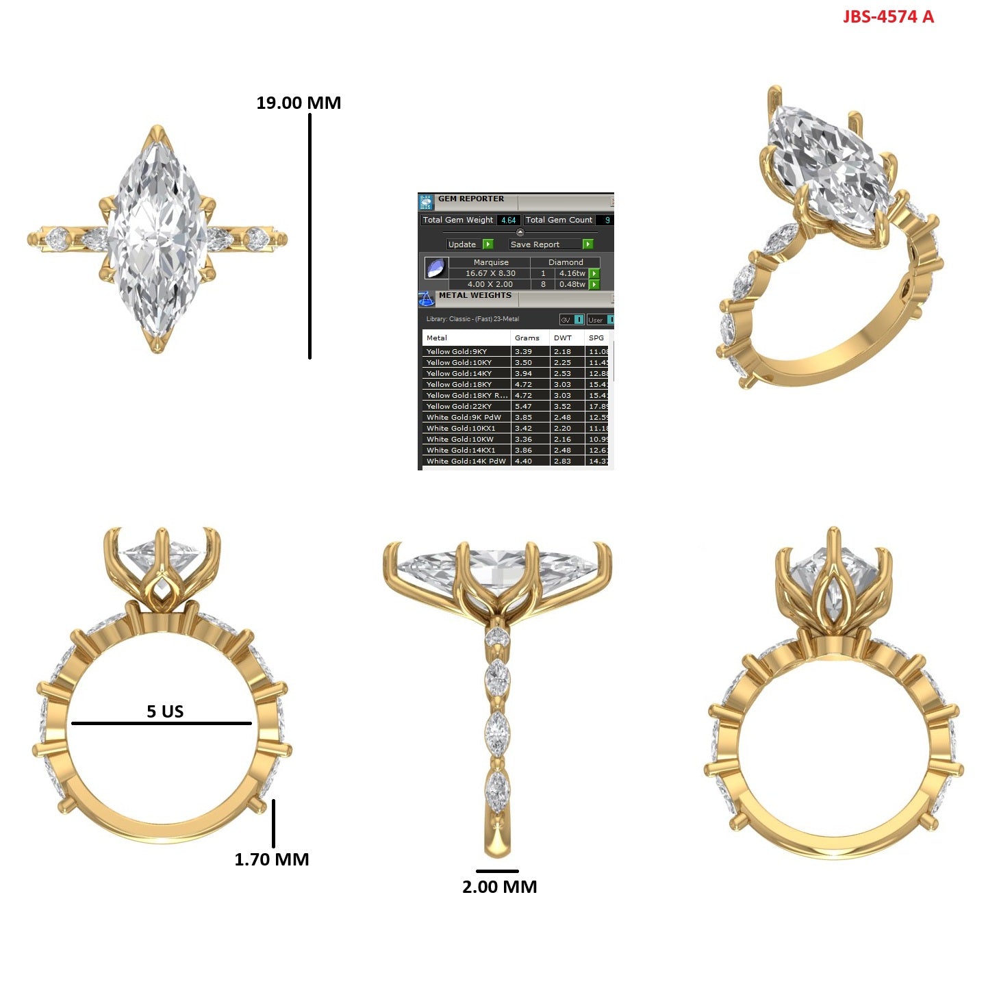 Custom Ring Order -Joseph V marquise pmt #1