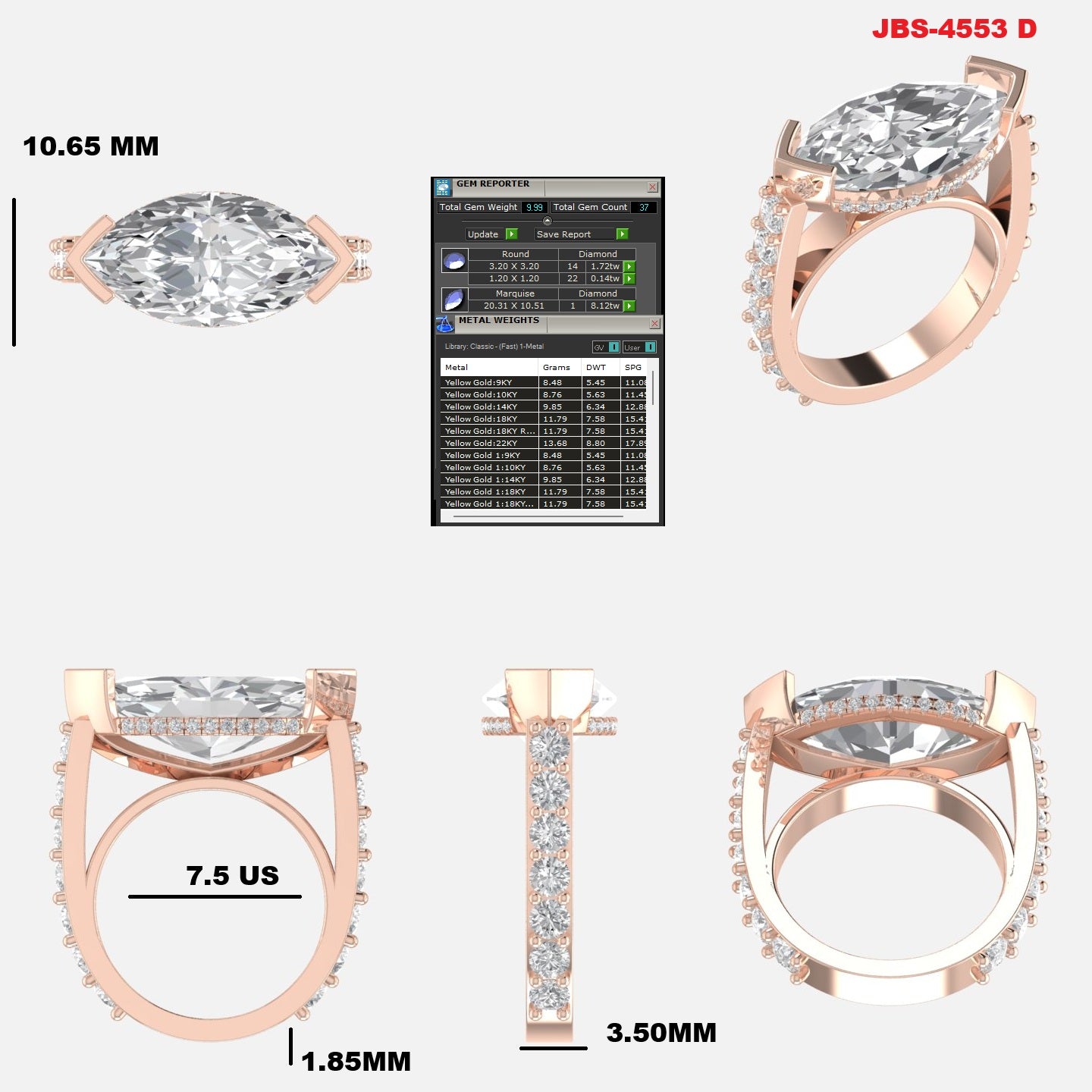 Custom Ring Order - Tami Marquise
